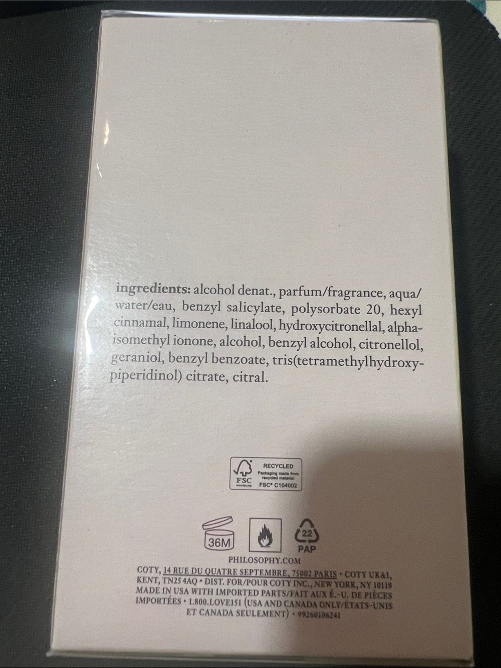 Philosophy Amazing Grace Eau de Parfum — Pink & Red Holiday Packaging - Picture 3 of 4